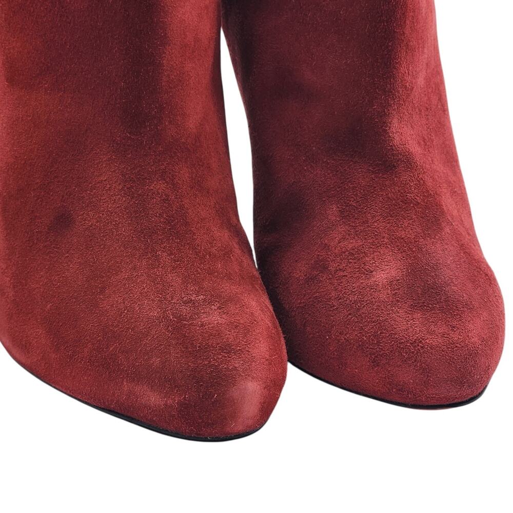 Christian Louboutin Vitish 100 Suede Knee-High Boots Red EU 37.5 US 7 $1795 NWB - Picture 7 of 7